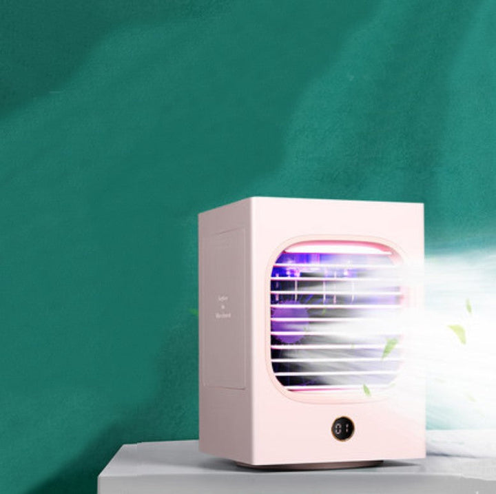 Lisslune | Rechargeable Head-shaking Fan, with 120¬∞ Head-shaking, UV Lamp, Fast Cooling, Digital Display, 3 Modes, Low Noise and Big Wind, for Home, Office, Party and More