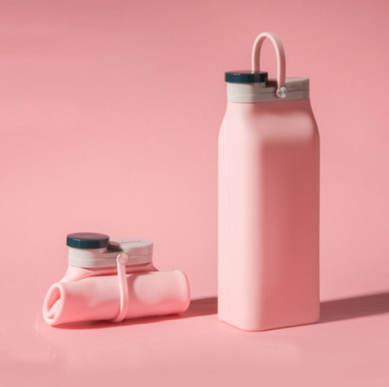 Lisslune | Portable Silicone Water Bottle, with High-Temperature Resistant Design, Easy to Clean, Foldable, Large Capacity and Food Grade Silicone, for Travel, Sports, Camping and More