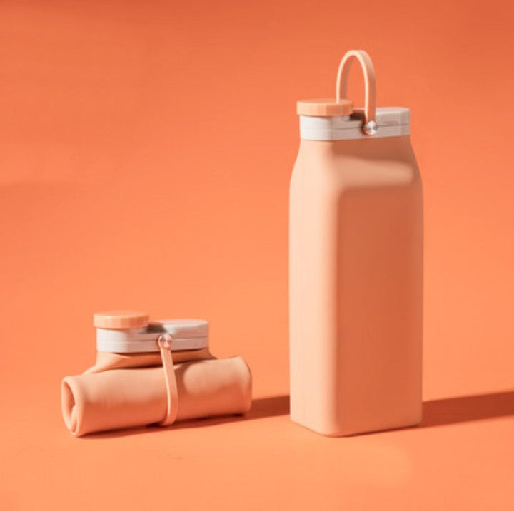 Lisslune | Portable Silicone Water Bottle, with High-Temperature Resistant Design, Easy to Clean, Foldable, Large Capacity and Food Grade Silicone, for Travel, Sports, Camping and More