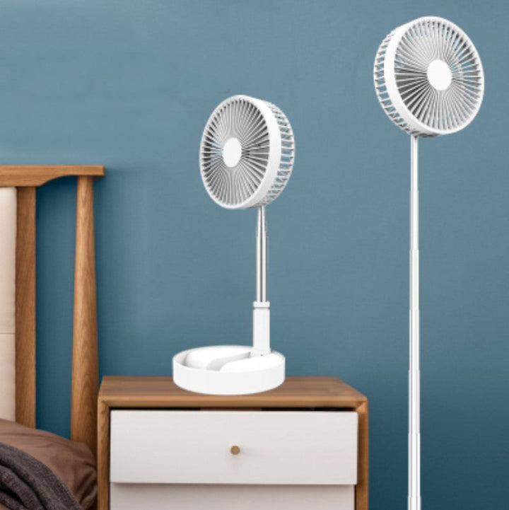 Lisslune | Multifunctional Retractable Fan, with Strong Wind, Long Battery Life, Three Adjustable Angles, Adjustable Wind, for Desktop and Floor