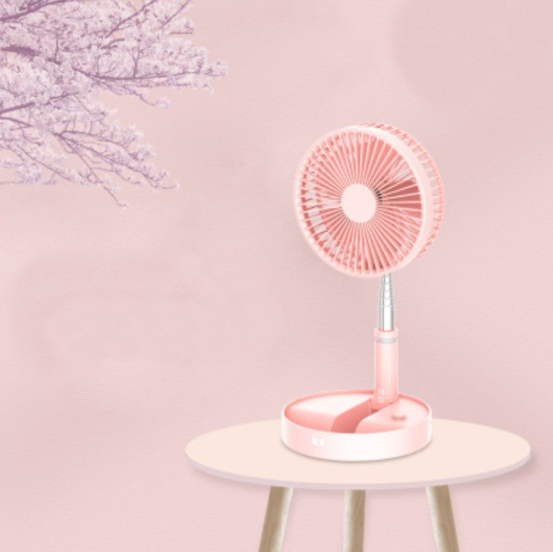 Lisslune | Multifunctional Retractable Fan, with Strong Wind, Long Battery Life, Three Adjustable Angles, Adjustable Wind, for Desktop and Floor