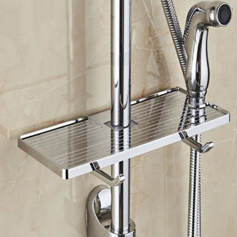 Lisslune | Adjustable Bathroom Shampoo Lotion Tray Holder Organizer Shelves, Punch-free, Easy to Install, Strong Load-Bearing, for Bathroom Storage