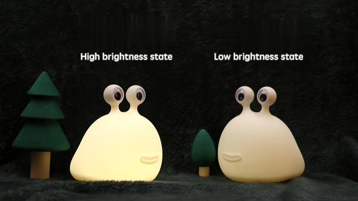 Lisslune | Rechargeable Snail Bedroom Night Light with Touch Control, Automatic Shut Off, Low Energy Consumption and Adjustable Brightness, for Office, Bedroom, Bathroom and More