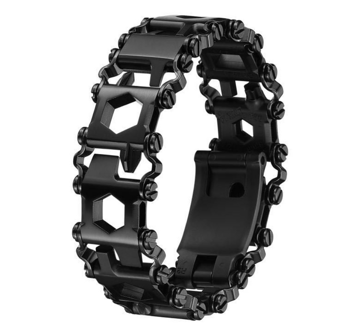 Lisslune | 29-in-1 Multifunctional Stainless Steel Watch Strap/Bracelet, with 29 Hidden Practical Tools, for Sailing, Travel, Camping & Hiking