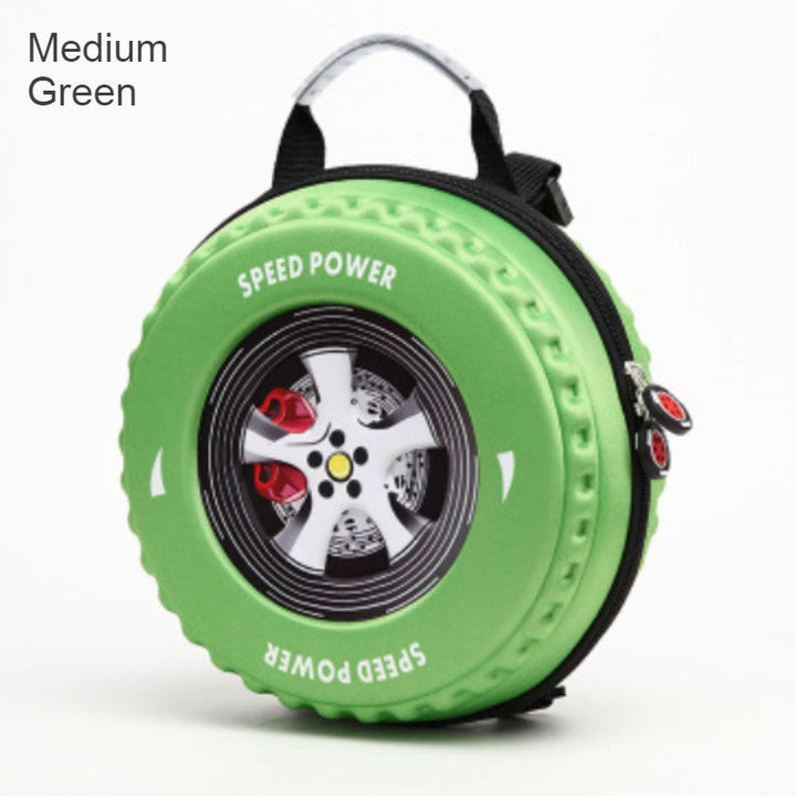 Lisslune | Cool 3D Racing Car Tire Backpack, for Preschool & Kindergarten, Boys & Girls