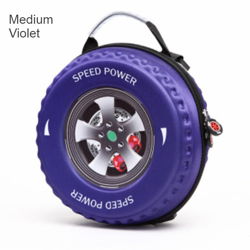 Lisslune | Cool 3D Racing Car Tire Backpack, for Preschool & Kindergarten, Boys & Girls