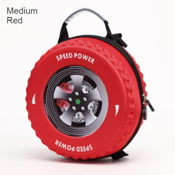 Lisslune | Cool 3D Racing Car Tire Backpack, for Preschool & Kindergarten, Boys & Girls