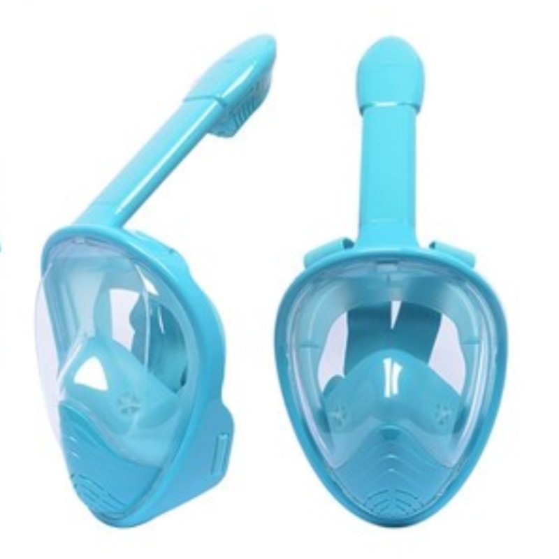 Lisslune | Foldable Full Face Snorkel Mask, with 180 Degree Panoramic Viewing, Anti-Fog & Anti-Leak Design, for Kids and Adults (1 pc)