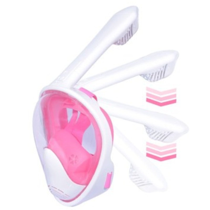 Lisslune | Foldable Full Face Snorkel Mask, with 180 Degree Panoramic Viewing, Anti-Fog & Anti-Leak Design, for Kids and Adults (1 pc)