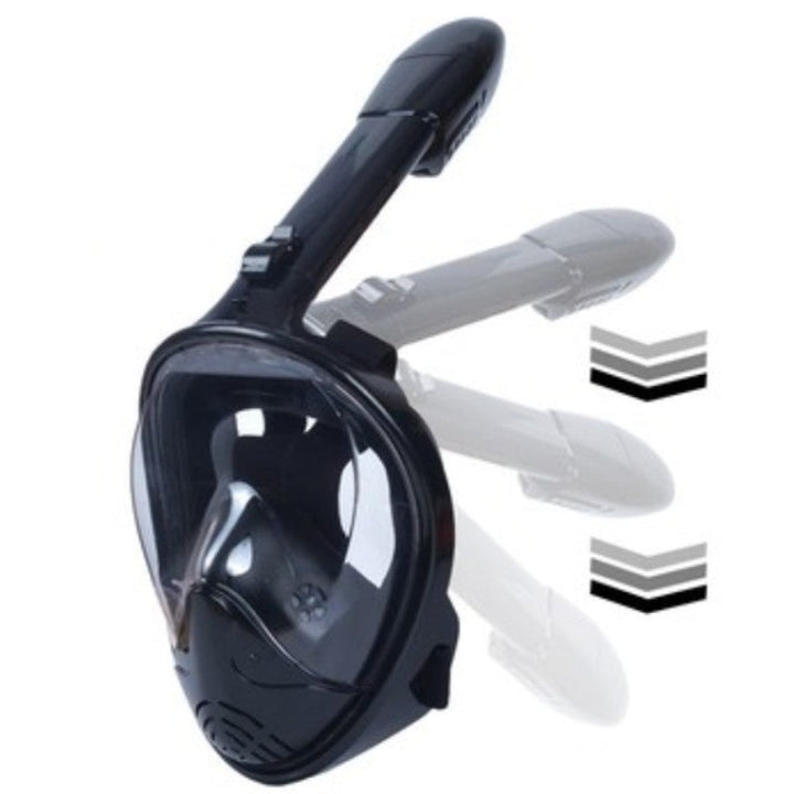 Lisslune | Foldable Full Face Snorkel Mask, with 180 Degree Panoramic Viewing, Anti-Fog & Anti-Leak Design, for Kids and Adults (1 pc)