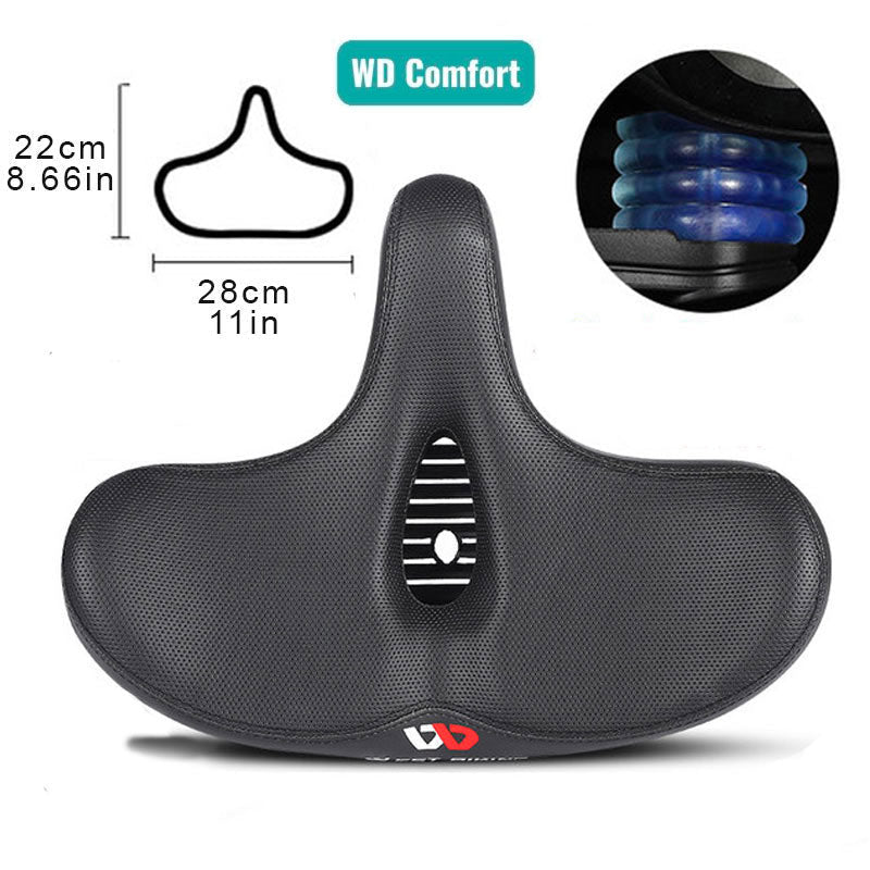 Lisslune | RideEase - Extra Wide & Breathable Comfortable Bike Saddle, Ergonomic Bicycle Seat