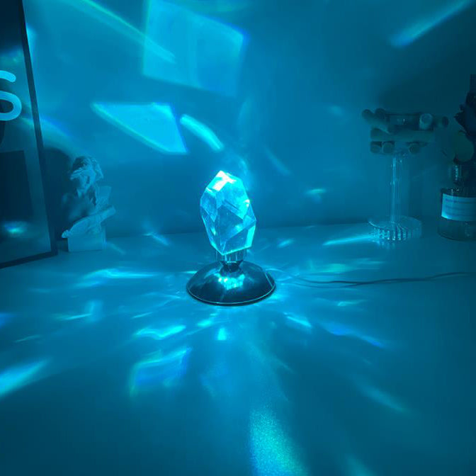 Lisslune | LuxorLite Diamond Crystal LED Table Lamp | Luxurious Mood Light | 3 or 16 Color Change | Wireless Night Light