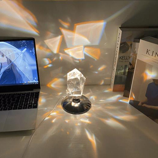 Lisslune | LuxorLite Diamond Crystal LED Table Lamp | Luxurious Mood Light | 3 or 16 Color Change | Wireless Night Light