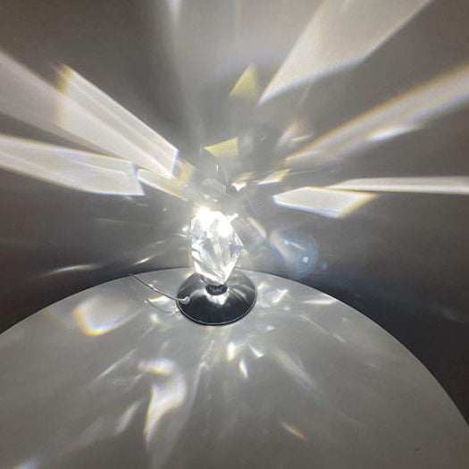 Lisslune | LuxorLite Diamond Crystal LED Table Lamp | Luxurious Mood Light | 3 or 16 Color Change | Wireless Night Light