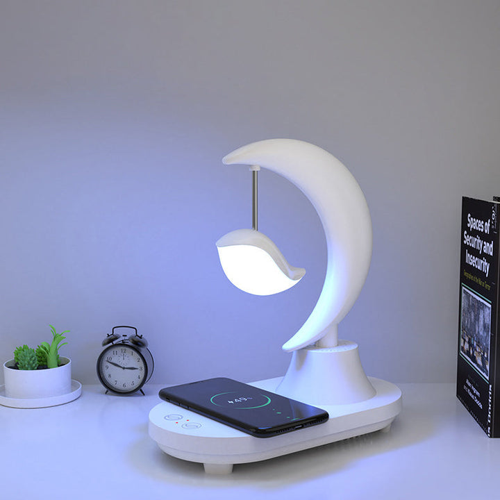Lisslune | Moonsphere wireless LED lamp with Bluetooth speaker and charger