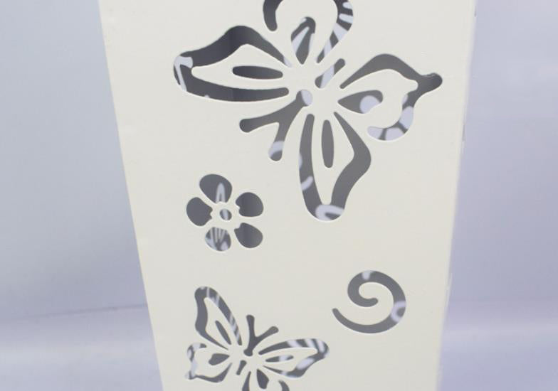 Lisslune | Solar Butterfly Rose Pattern Hollow Column LED Outdoor Waterproof Decorative Lamp