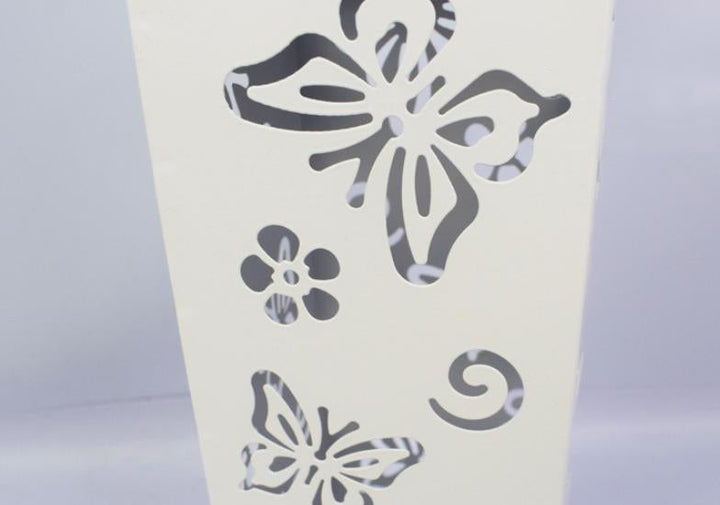 Lisslune | Solar Butterfly Rose Pattern Hollow Column LED Outdoor Waterproof Decorative Lamp