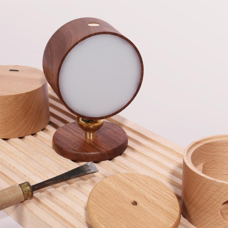 Lisslune | Simple wood USB rechargeable touch magnet LED night light wall sconce lamp