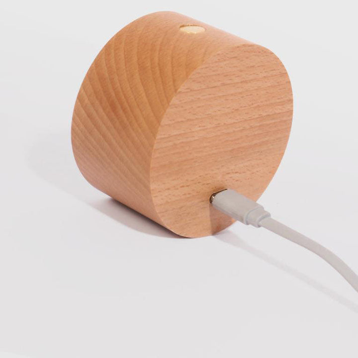 Lisslune | Simple wood USB rechargeable touch magnet LED night light wall sconce lamp