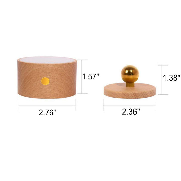 Lisslune | Simple wood USB rechargeable touch magnet LED night light wall sconce lamp