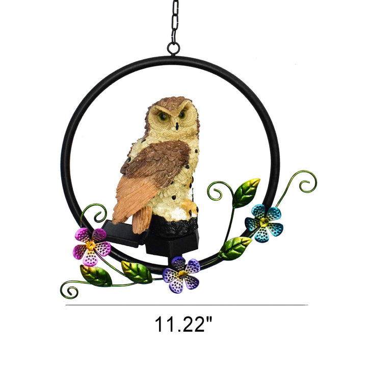 Lisslune | European rustic owl solar waterproof outdoor garden pendant lights