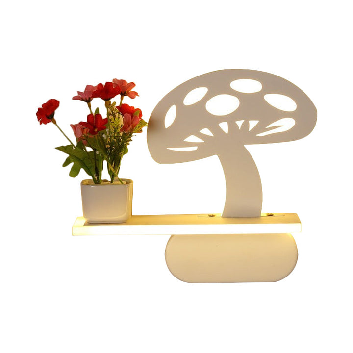 Skørter | Acrylic Wall Spotlight with Shelf Living Room Restaurant Modern Stylish Wall Lamp in White