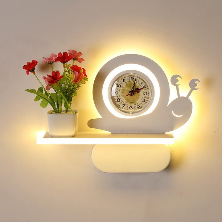 Skørter | Acrylic Wall Spotlight with Shelf Living Room Restaurant Modern Stylish Wall Lamp in White