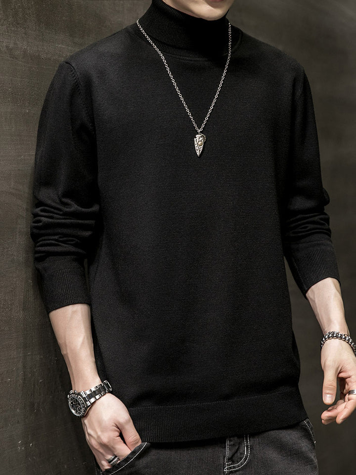 Men's fashionable turtleneck sweater made of soft material Lisslune