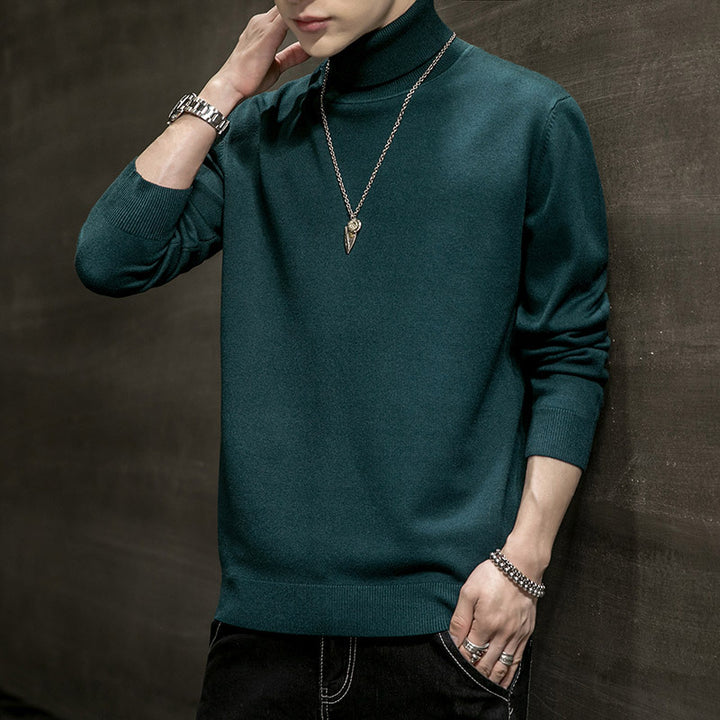 Men's fashionable turtleneck sweater made of soft material Lisslune