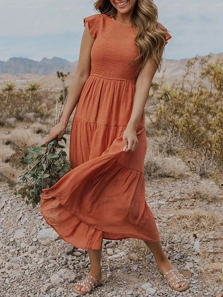 Lisslune | Summer dress ruffle details pockets