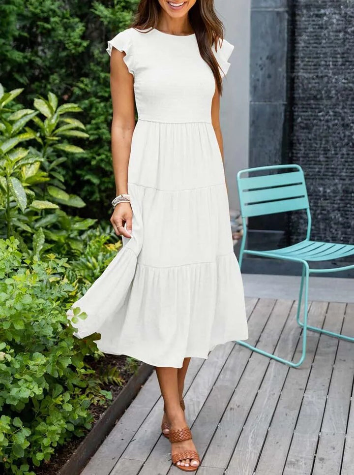 Lisslune | Summer dress ruffle details pockets