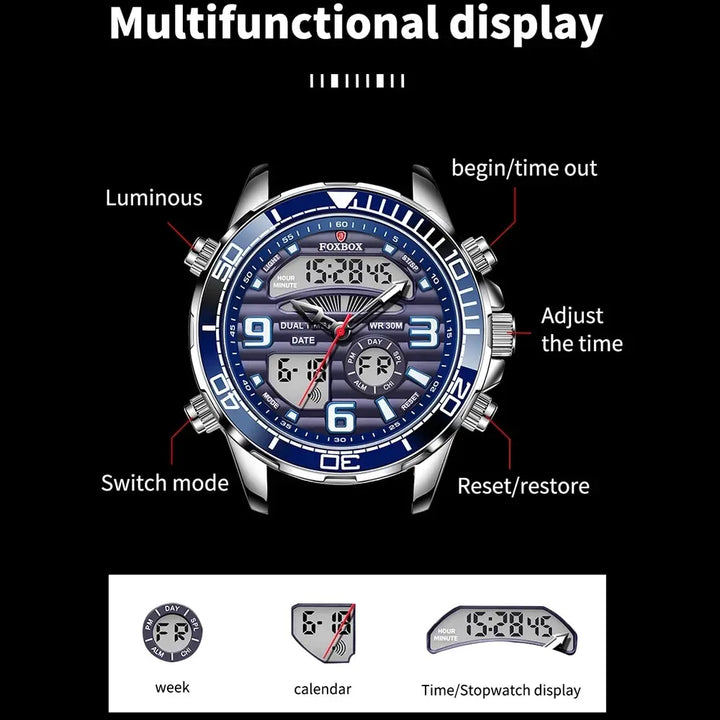 Lisslune | ChronoElite | Men's wristwatch | Stylish and Military | Waterproof and Luxury