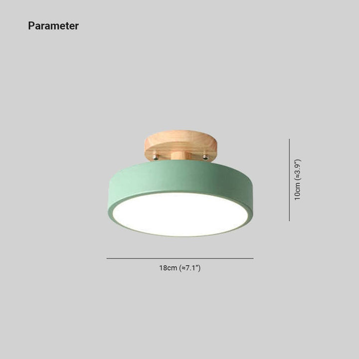 Lisslune | Modern Wood LED Ceiling Light with Dimmable Function