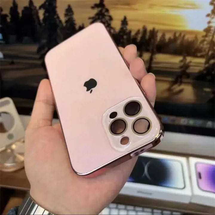 Lisslune | Galvanized Matte Acrylic Tempered Glass iPhone Case