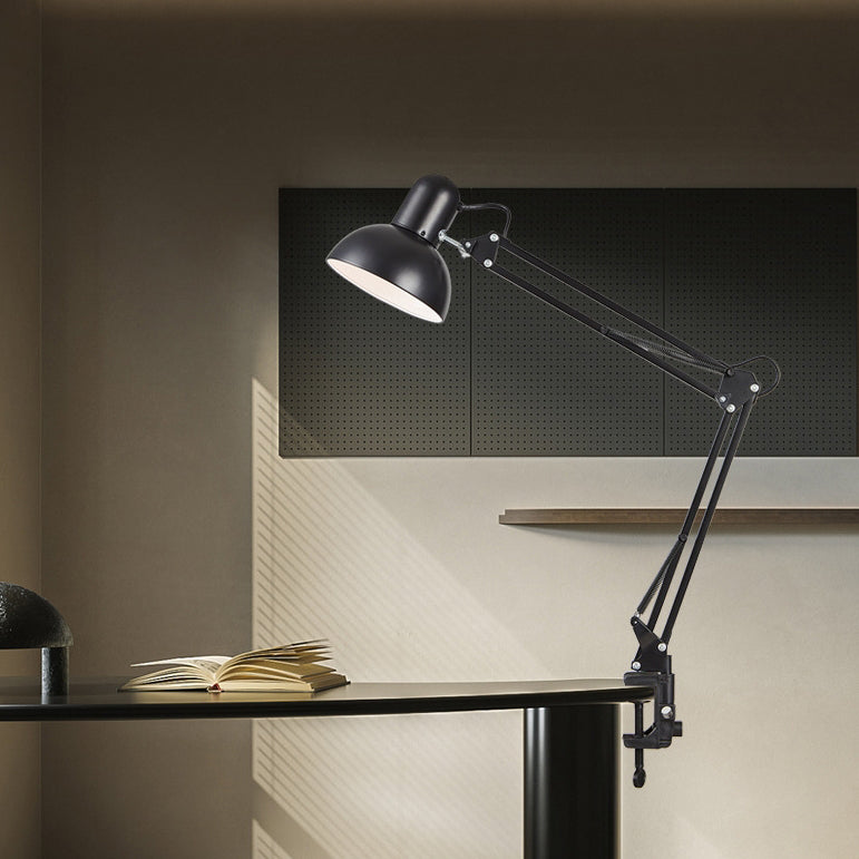 Lisslune | Modern minimalist retractable table lamp with long arm and clip made of ABS with 1 light for the bedroom
