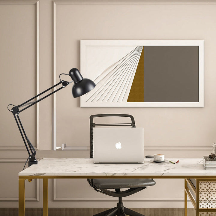 Lisslune | Modern minimalist retractable table lamp with long arm and clip made of ABS with 1 light for the bedroom