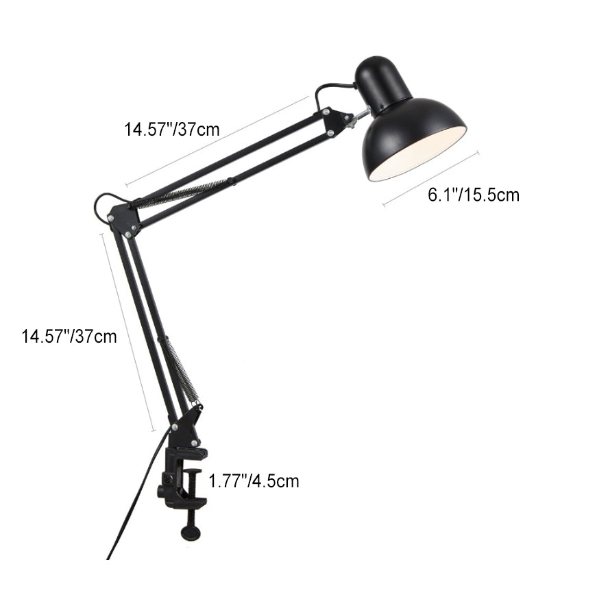 Lisslune | Modern minimalist retractable table lamp with long arm and clip made of ABS with 1 light for the bedroom