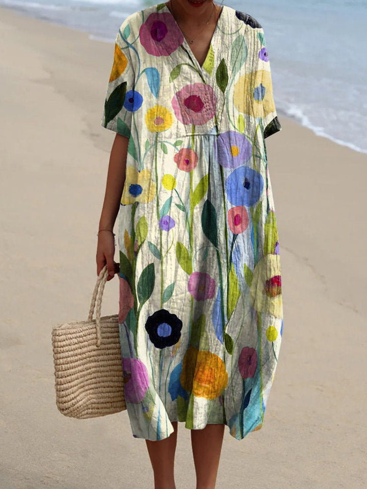 Lisslune | Colorful Summer Dress with Flowers
