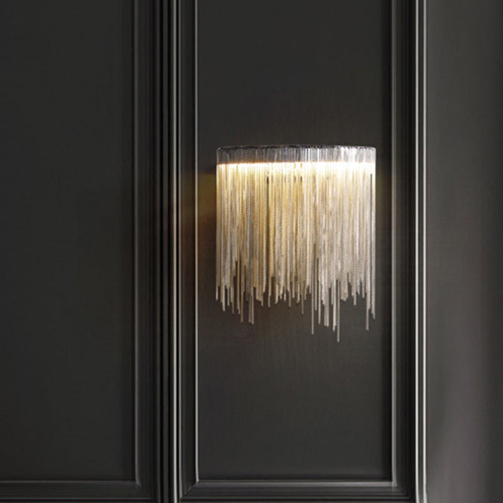 Lisslune | Silver Wall Mounted Light Fixture Simple LED Aluminum Wall Lamp for the Living Room