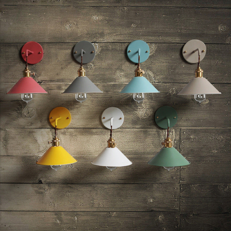 Lisslune | Pointed Wall Light Simplicity Metal 1 Light Wall Mounting Lighting for Living Room