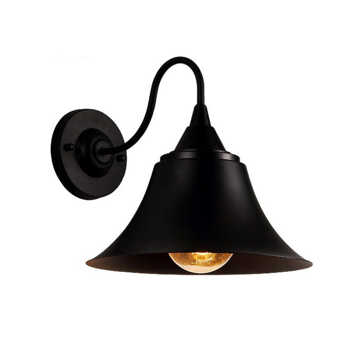Lisslune | Expansive Metal Wall Lamp Farmhouse 1 Head Dining Room Wall Light with Curved Arm