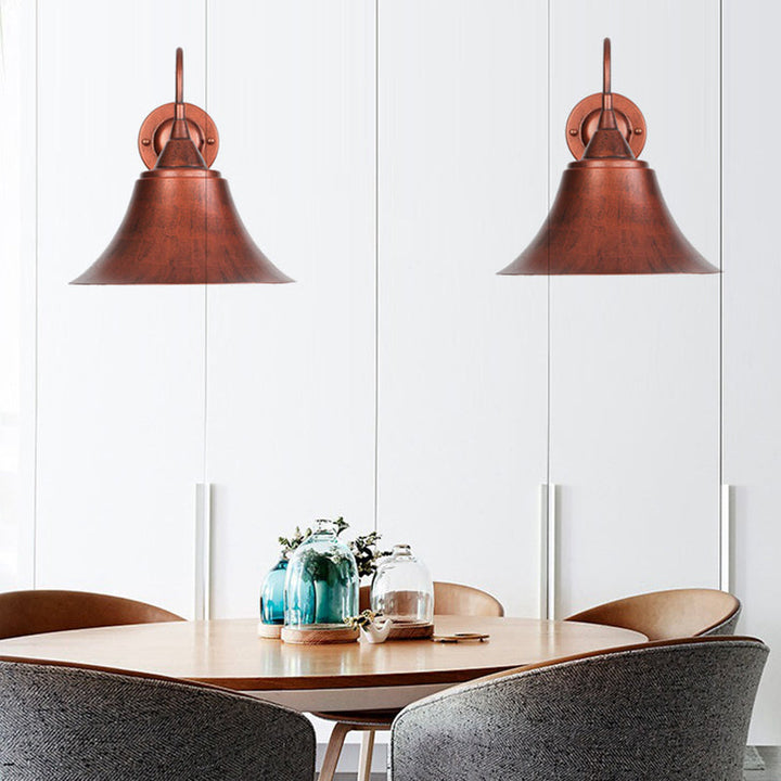 Lisslune | Expansive Metal Wall Lamp Farmhouse 1 Head Dining Room Wall Light with Curved Arm