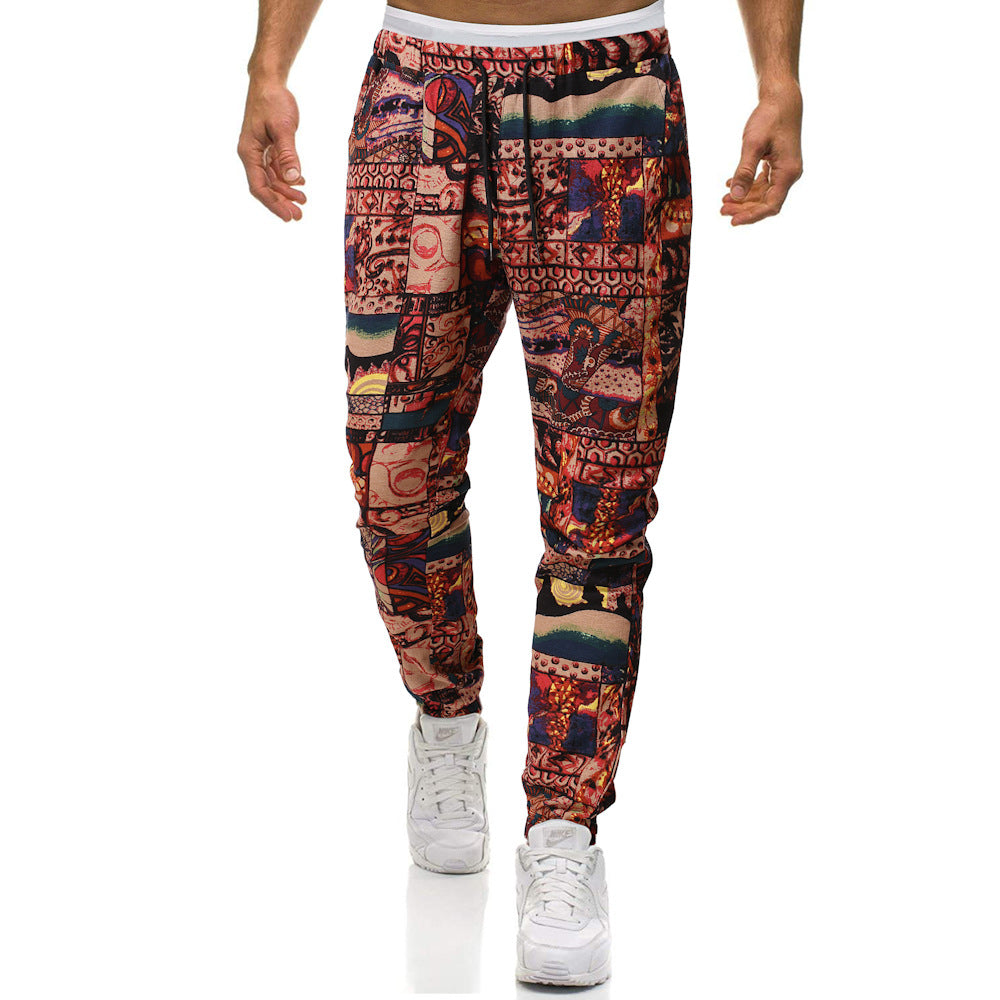 Men's fashionable sports pants with unique pattern Lisslune