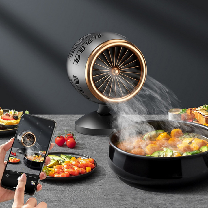 Lisslune | Portable Extractor Fan for the Kitchen – Compact and Adjustable Smoke Extractor with Silence Function
