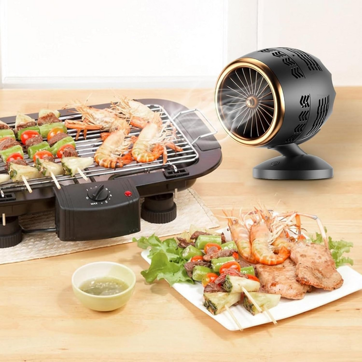 Lisslune | Portable Extractor Fan for the Kitchen – Compact and Adjustable Smoke Extractor with Silence Function