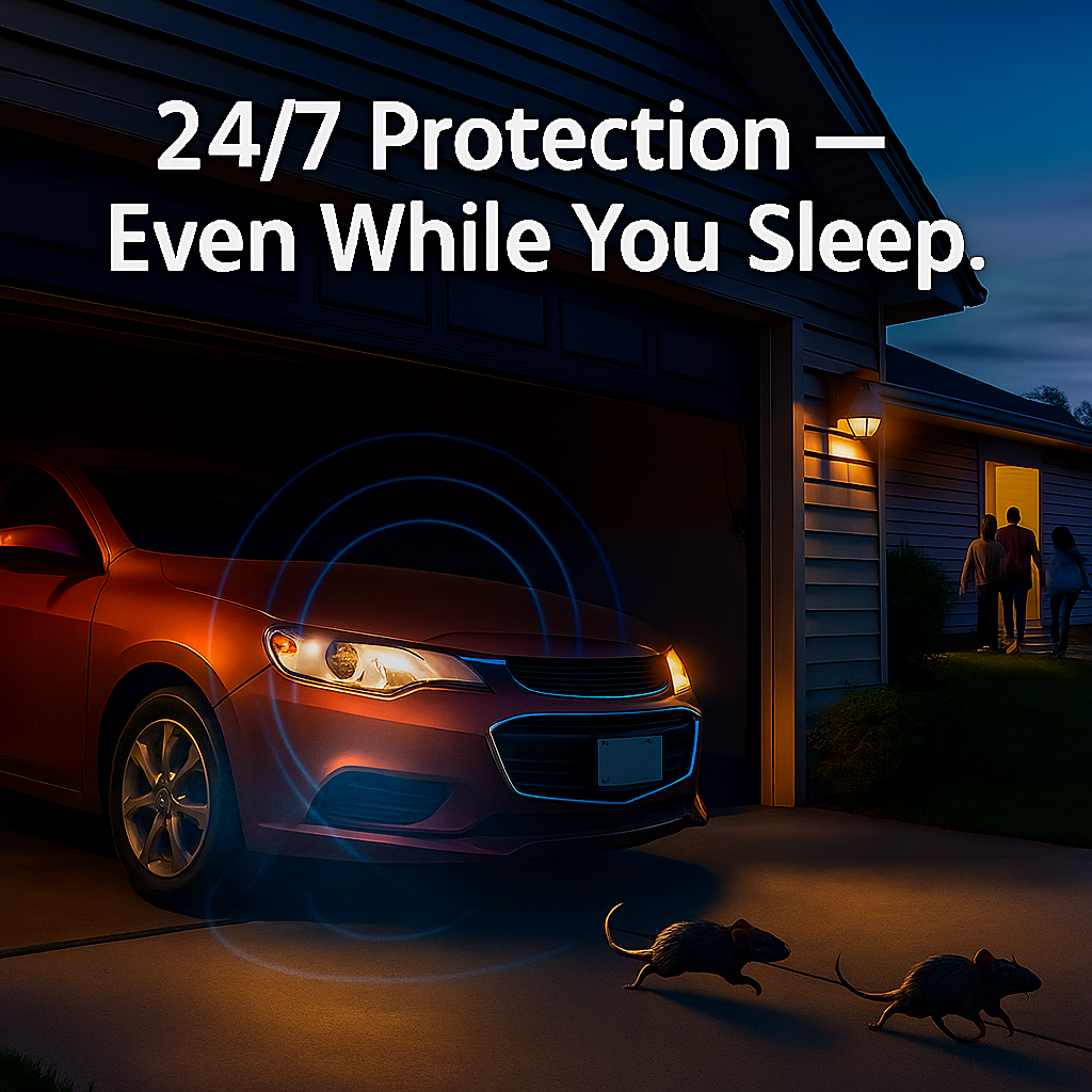 Lisslune | Ultrasonic Car Mice Repeller | Portable. Self-Powered & Effective for Vehicle Protection Against Rodents