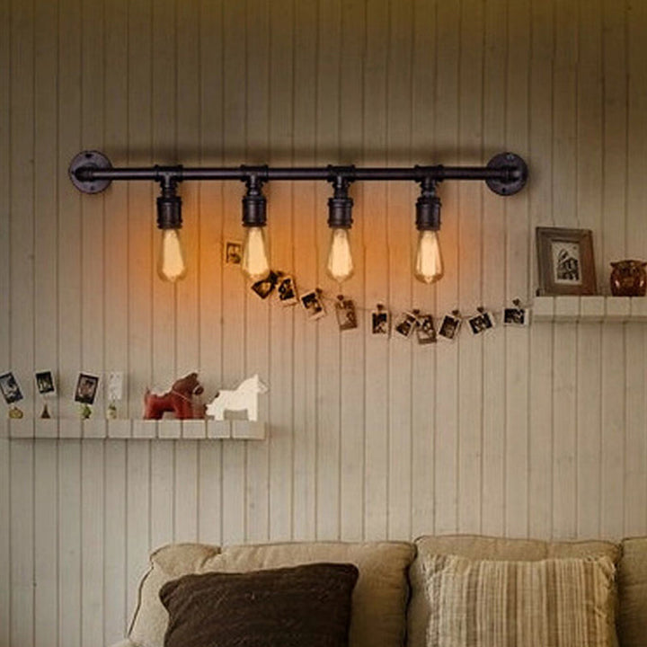 Lisslune | Ceiling Mounted Iron Wall Fixture Farm Rust Armored Living Room Wall Lighting Fitting
