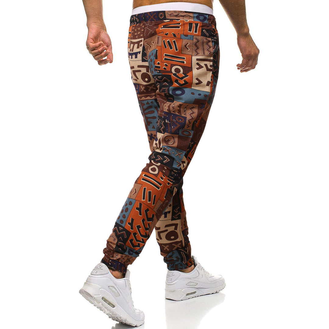 Men's Casual Jogging Pants with Graphic Pattern Lisslune