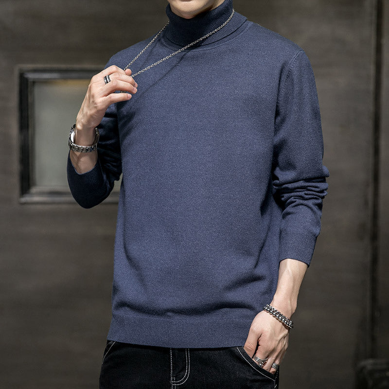 Men's fashionable turtleneck sweater made of soft material Lisslune