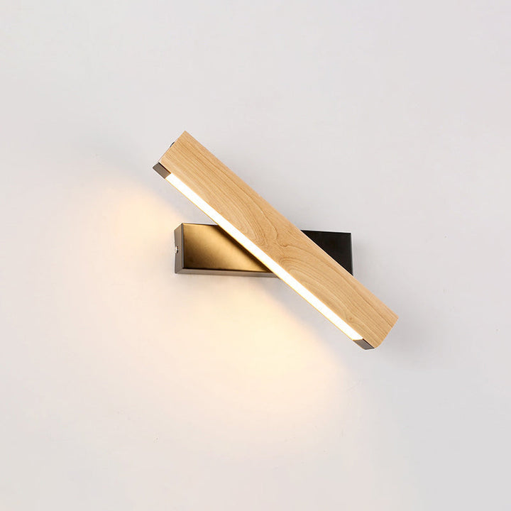 Skørter | Linear Reading Wall Light Modern Wood Rotatable LED Bedroom Wall Lamp Lighting Unit